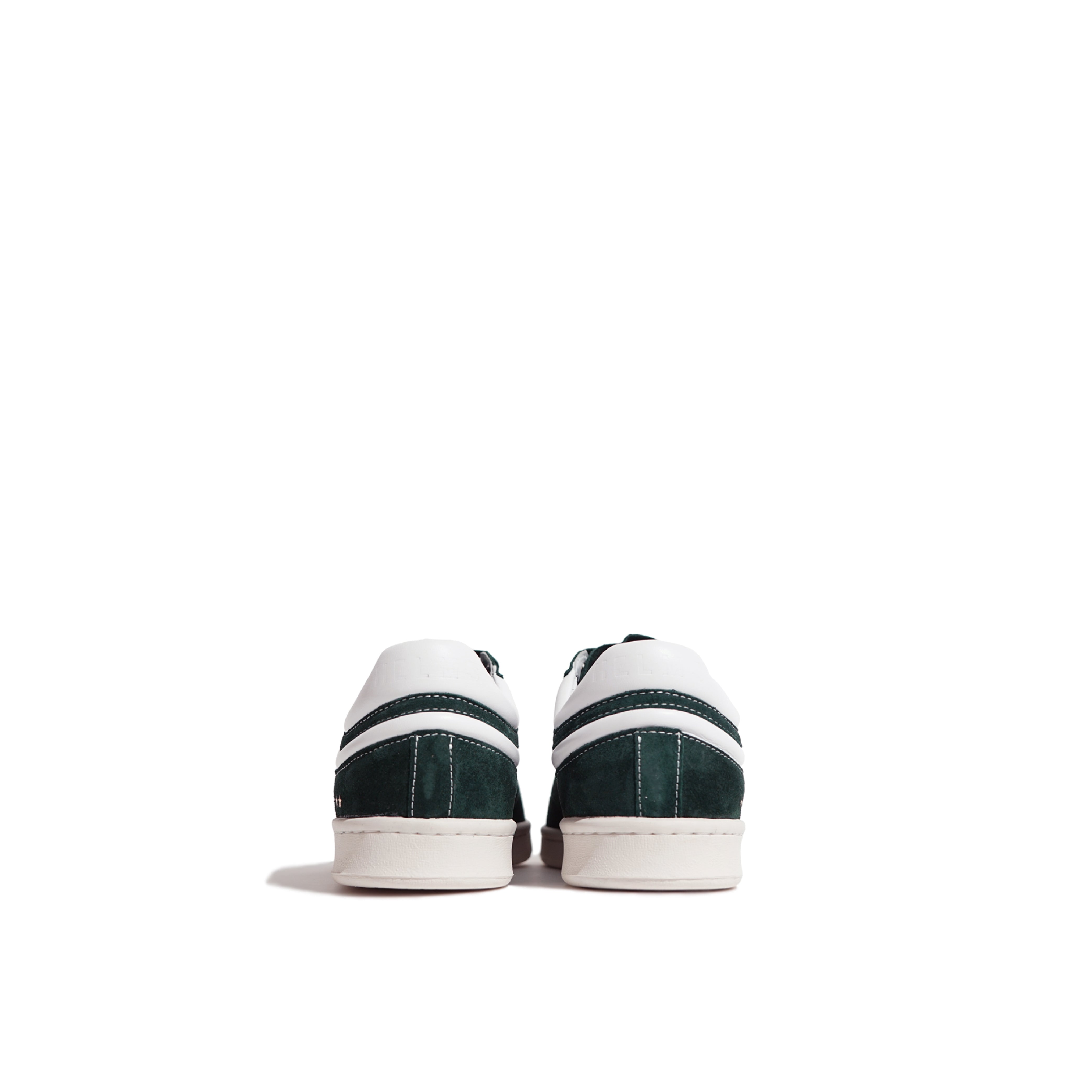 HELMS PARIS Flying Ace Suede sneakers vert et blanc vue arrière