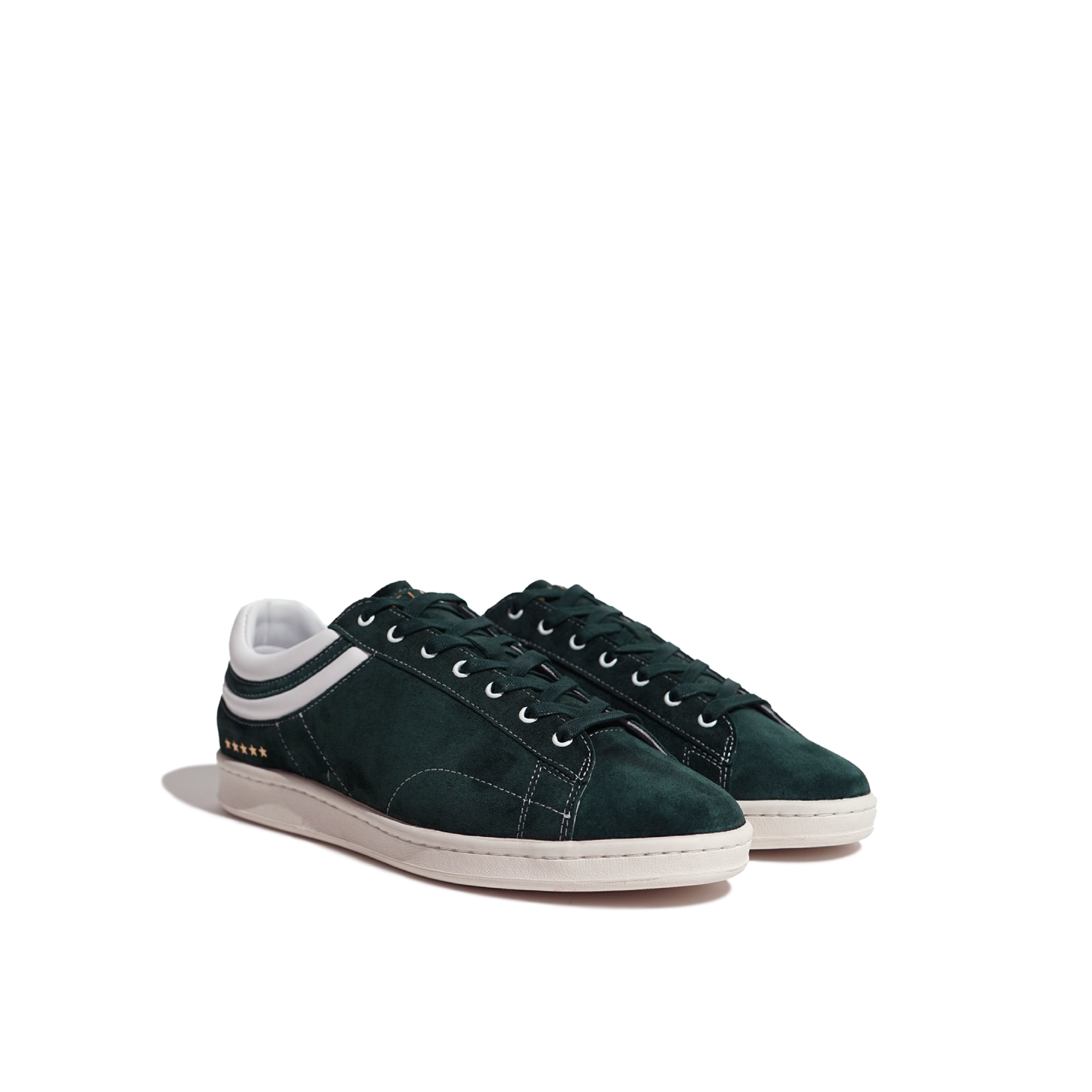 HELMS PARIS Flying Ace Suede sneakers vert et blanc la paire